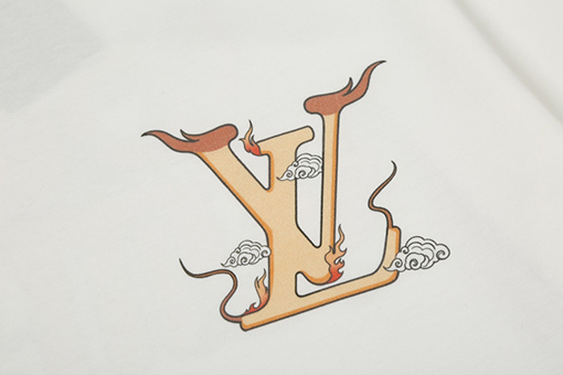 ルイヴィトン プリント 半袖Tシャツオーバーサイズ