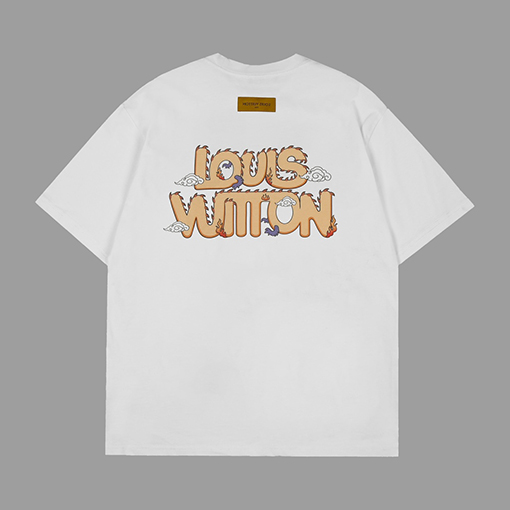 ルイヴィトン プリント 半袖Tシャツオーバーサイズ