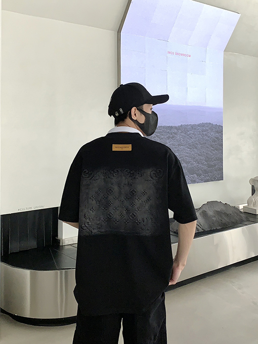 ルイヴィトン 立体 エンボス ルーズフィット 半袖Tシャツ