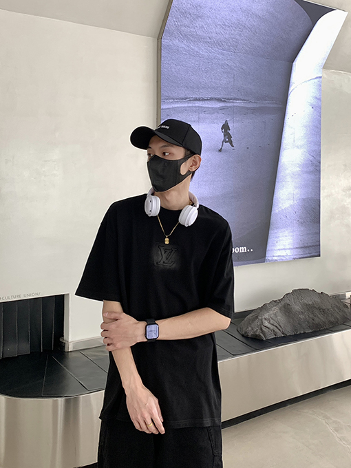 ルイヴィトン 立体 エンボス ルーズフィット 半袖Tシャツ