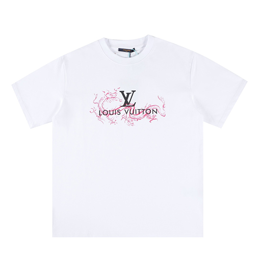ルイヴィトンのドラゴンプリント半袖Tシャツ