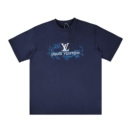 ルイヴィトンのドラゴンプリント半袖Tシャツ