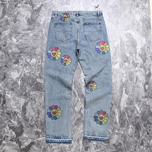 DENIM TEARSデニムパンツスワロフスキー·キュービックコラボ