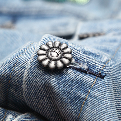 DENIM TEARSデニム ジャケットスワロフスキー·キュービックコラボ