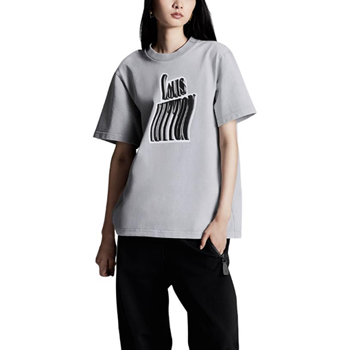 ルイヴィトン抽象ロゴプリント半袖Tシャツ