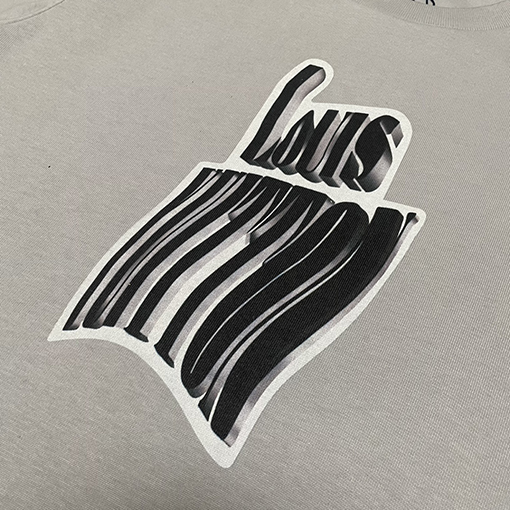 ルイヴィトン抽象ロゴプリント半袖Tシャツ