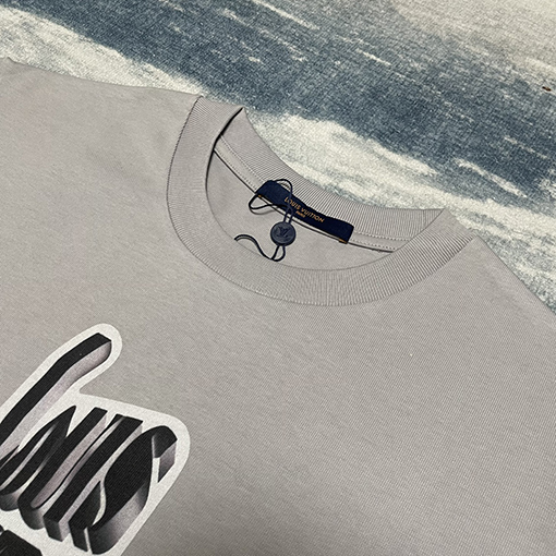 ルイヴィトン抽象ロゴプリント半袖Tシャツ