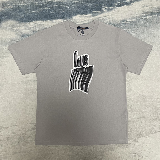 ルイヴィトン抽象ロゴプリント半袖Tシャツ