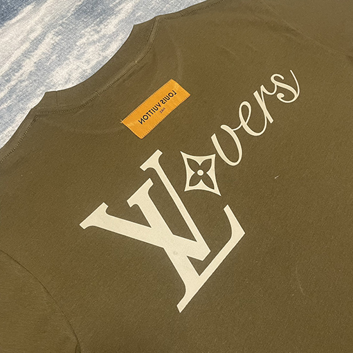 ルイヴィトン レタリング プリント 半袖 Tシャツ