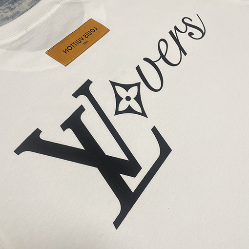 ルイヴィトン レタリング プリント 半袖 Tシャツ