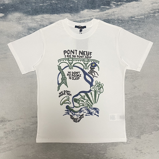 ルイヴィトン プリント 半袖 Tシャツ