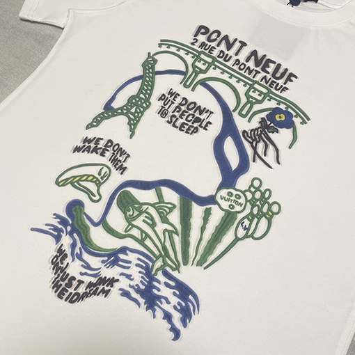 ルイヴィトン プリント 半袖 Tシャツ