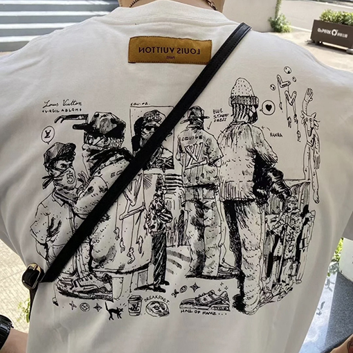 ルイヴィトンプリント 半袖 Tシャツ
