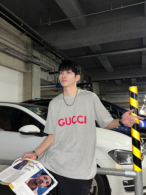 グッチ 2024 SS早春新作アルファベット刺繍半袖Tシャツ