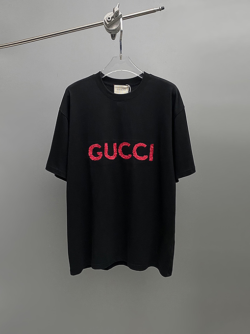 グッチ 2024 SS早春新作アルファベット刺繍半袖Tシャツ