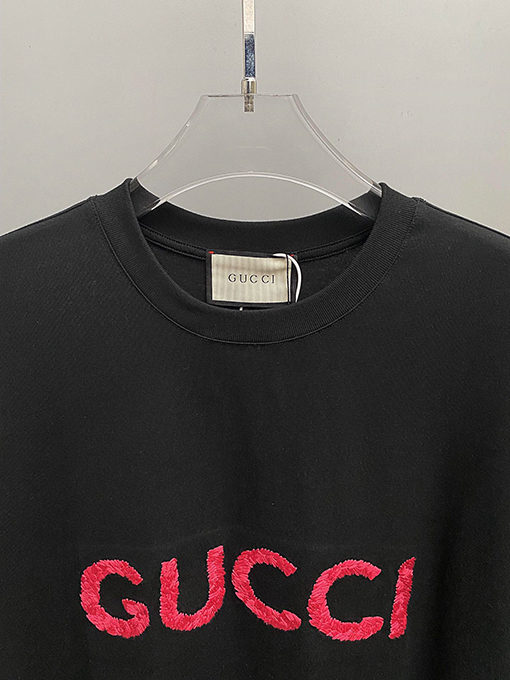 グッチ 2024 SS早春新作アルファベット刺繍半袖Tシャツ