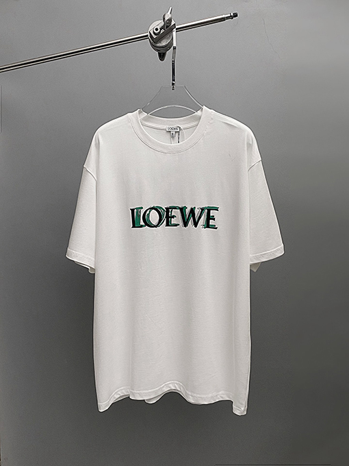 ロエベ 24春夏の不規則な刺繍Tシャツ
