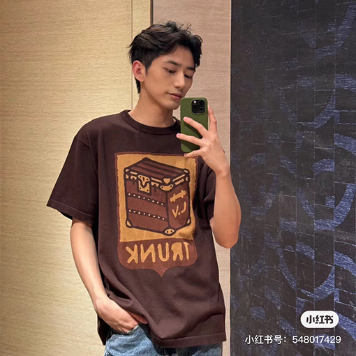ルイヴィトン 春夏新作クルーネック半袖ニットTシャツ