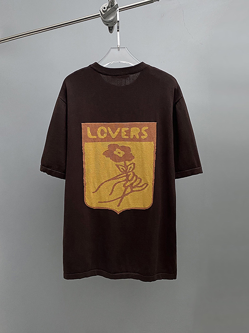 ルイヴィトン 春夏新作クルーネック半袖ニットTシャツ