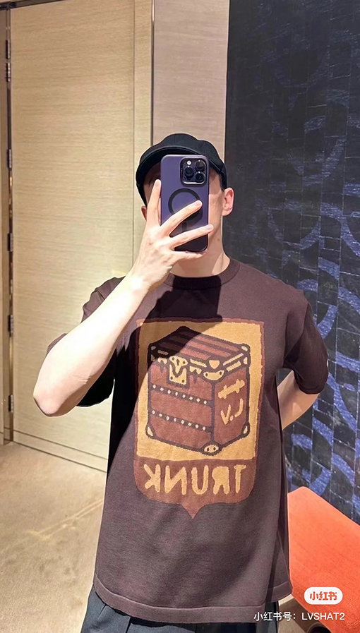 ルイヴィトン 春夏新作クルーネック半袖ニットTシャツ