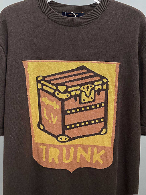 ルイヴィトン 春夏新作クルーネック半袖ニットTシャツ