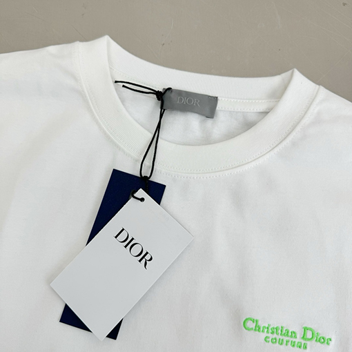 ディオール  ロゴ刺繍半袖Tシャツ