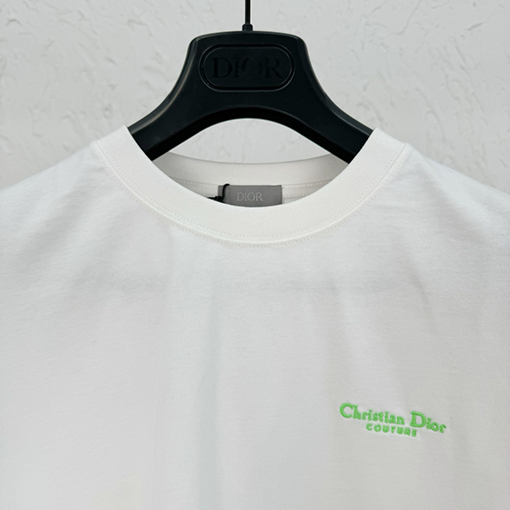 ディオール  ロゴ刺繍半袖Tシャツ