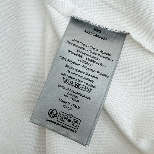 ディオール  ロゴ刺繍半袖Tシャツ