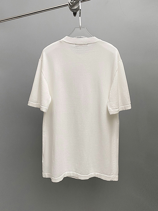 ルイヴィトン時代遅れではないピン留めニット半袖Tシャツ