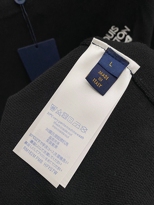 ルイヴィトン時代遅れではないピン留めニット半袖Tシャツ