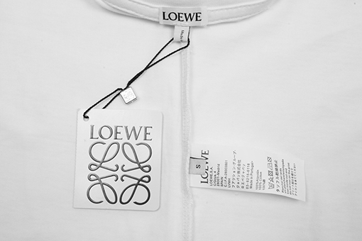 ロエベ カラープリント刺繍半袖Tシャツ