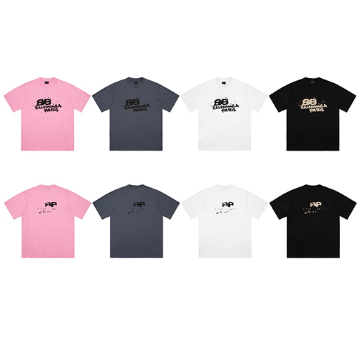 バレンシアガハンドペイント グラフィティ 半袖 Tシャツ 4カラー