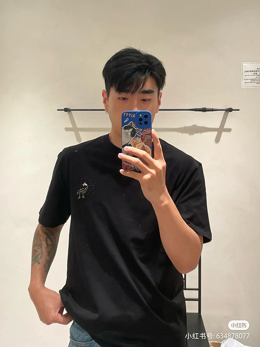 ロエベコラボレーションシリーズ孔雀半袖Tシャツ