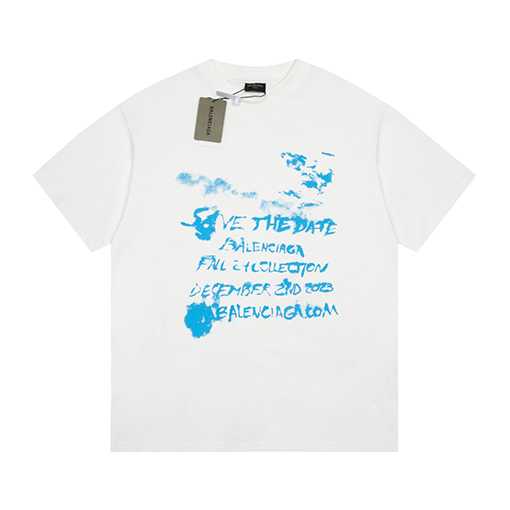 バレンシアガ 青空白雲半袖Tシャツ
