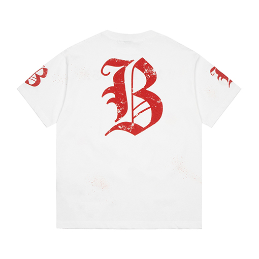 バレンシアガ サンスクリットインクジェット破壊半袖Tシャツ