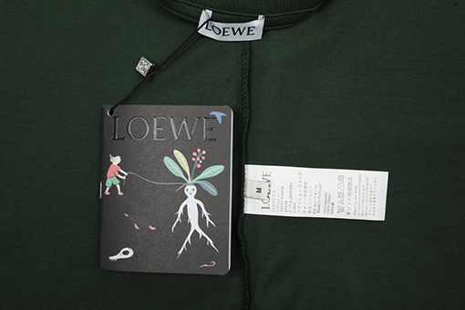 ロエベ 龍年限定パンダ 後ろ姿 刺繍 半袖Tシャツ