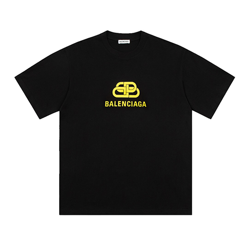 バレンシアガロック模様プリント半袖Tシャツ
