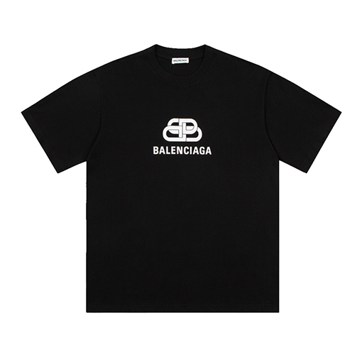 バレンシアガロック模様プリント半袖Tシャツ