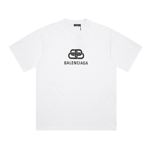 バレンシアガロック模様プリント半袖Tシャツ