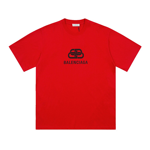バレンシアガロック模様プリント半袖Tシャツ