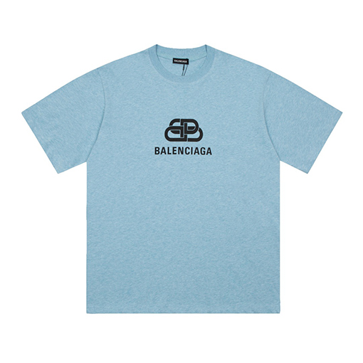 バレンシアガロック模様プリント半袖Tシャツ