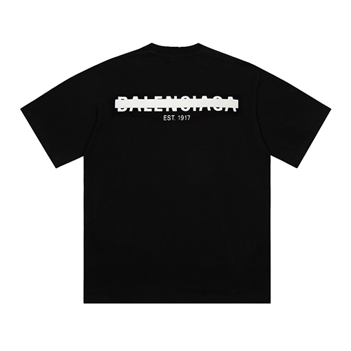 バレンシアガ隠しレタリング半袖Tシャツ