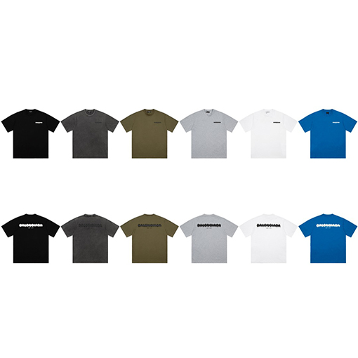 バレンシアガ隠しレタリング半袖Tシャツ