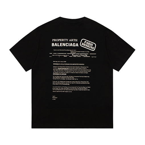 バレンシアガ 文字入り半袖Tシャツ