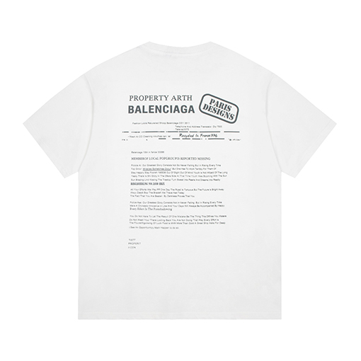バレンシアガ 文字入り半袖Tシャツ