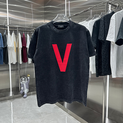 バレンシアガ スノーフレークプリント半袖Tシャツ