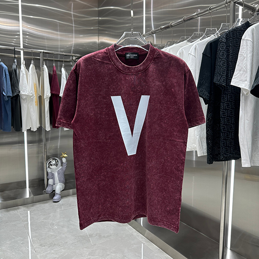 バレンシアガ スノーフレークプリント半袖Tシャツ