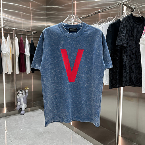 バレンシアガ スノーフレークプリント半袖Tシャツ