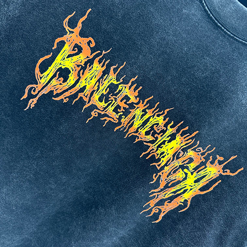 バレンシアガ スノーフレークプリントカスタム半袖Tシャツ