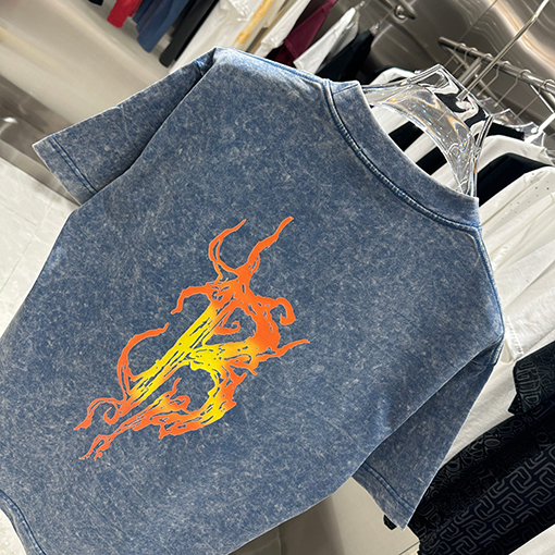 バレンシアガ スノーフレークプリントカスタム半袖Tシャツ
